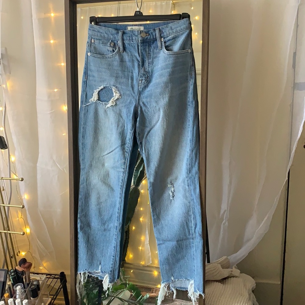 size 26 madewell classic straight jeans